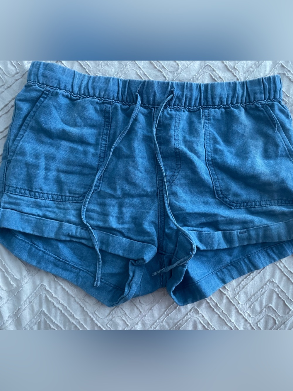 Volcom Light Blue Elastic Waist Shorts
